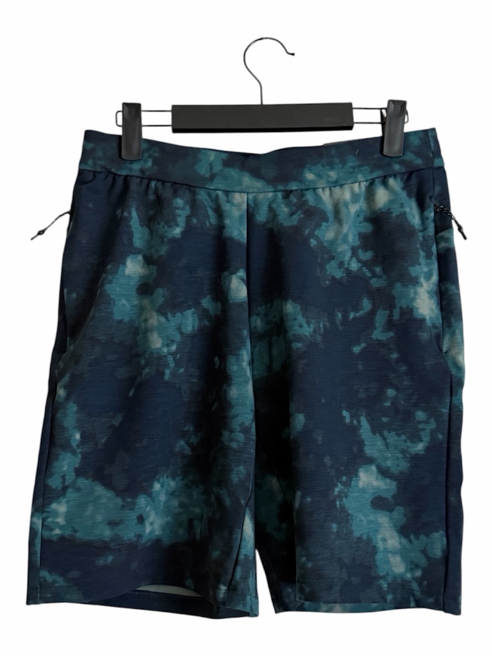 FLX Men's NavyTeal Tie-Dye Travel Athletic Shorts